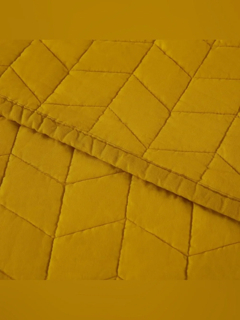 Mustard Yellow King 3 piece Quilted Bedspread Set 100% cotton